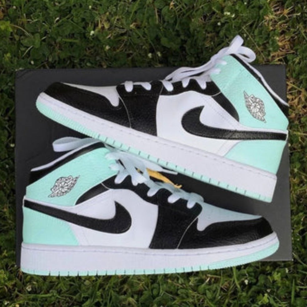 Green Black Custom Air Jordan 1