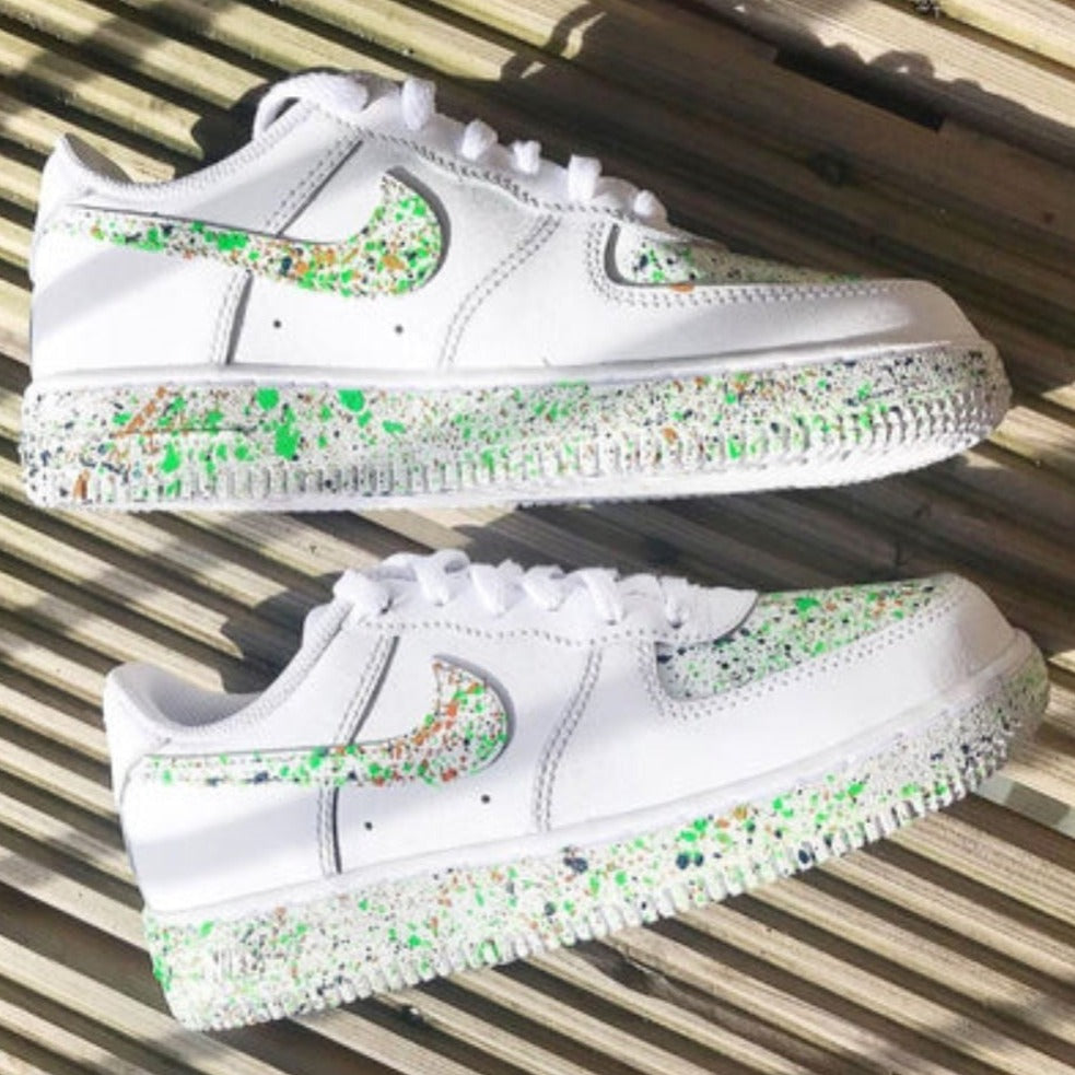 Green Splatter Custom Air Force 1