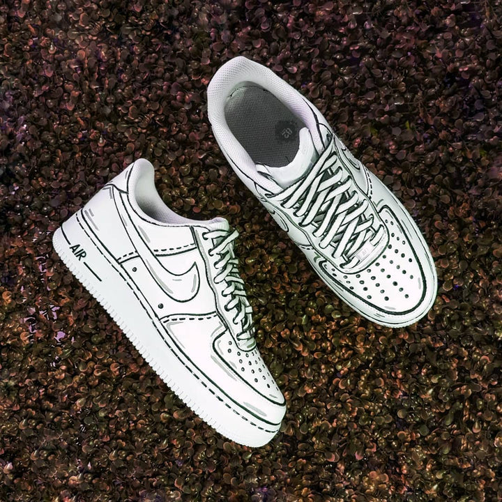 Black Line Custom Air Force 1