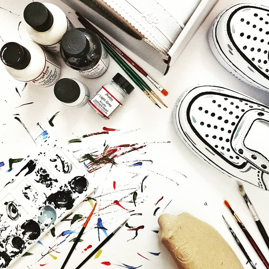 Black Line Custom Air Force 1