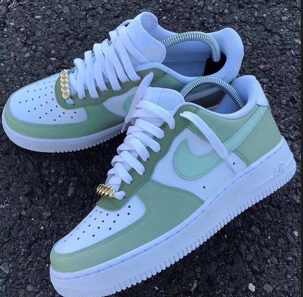 Metal Chain Light Green Custom Air Force 1