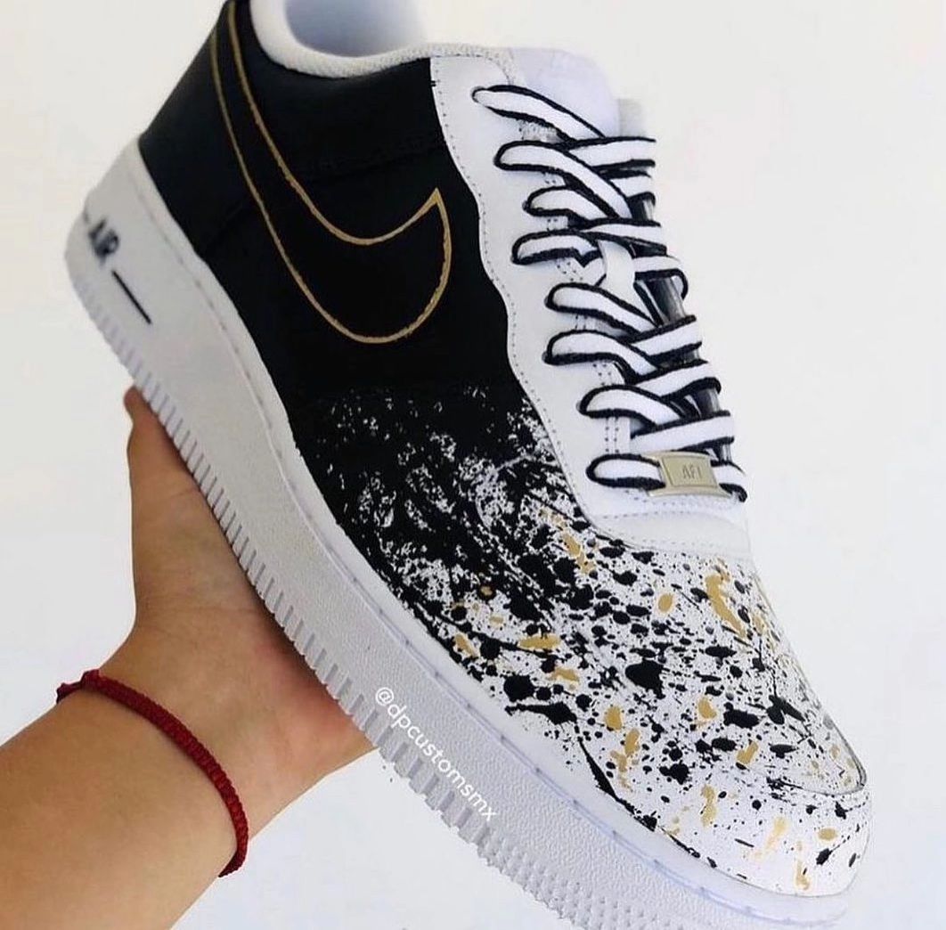 Black White Gradient Custom Air Force 1