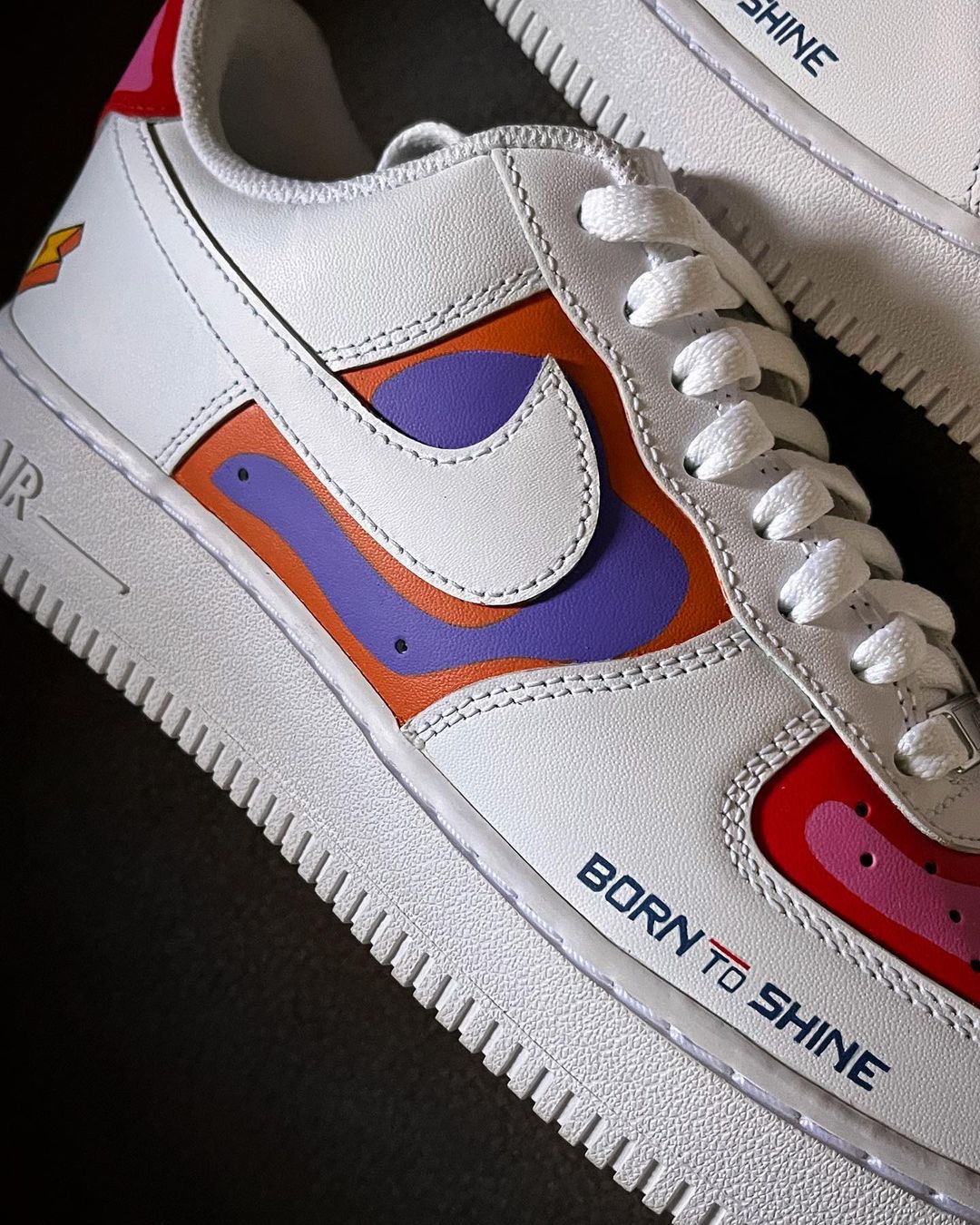 Red Purple Pink  Custom Air Force 1