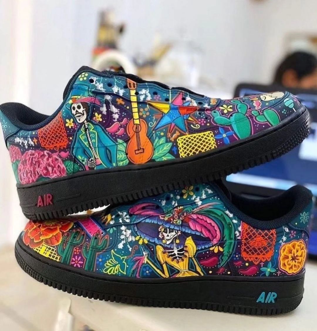 Cartoon Skeleton Colorful Custom Air Force 1