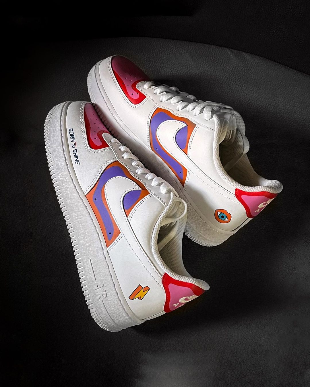 Red Purple Pink  Custom Air Force 1