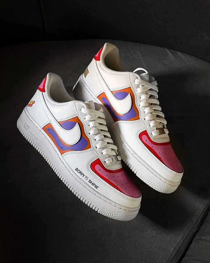Red Purple Pink  Custom Air Force 1
