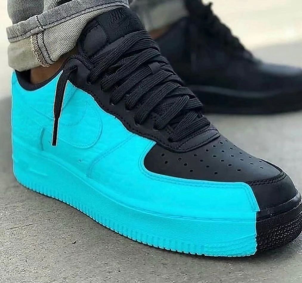 Black Blue Custom Air Force 1