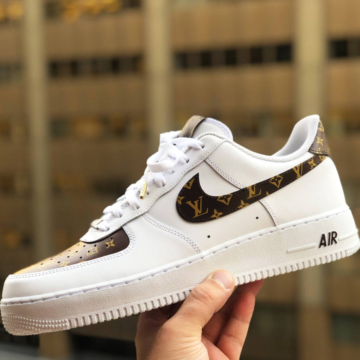 Brown LV Custom Air Force 1