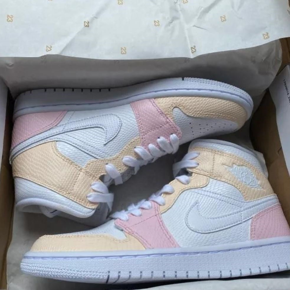Pink Yellow Custom Air Jordan 1
