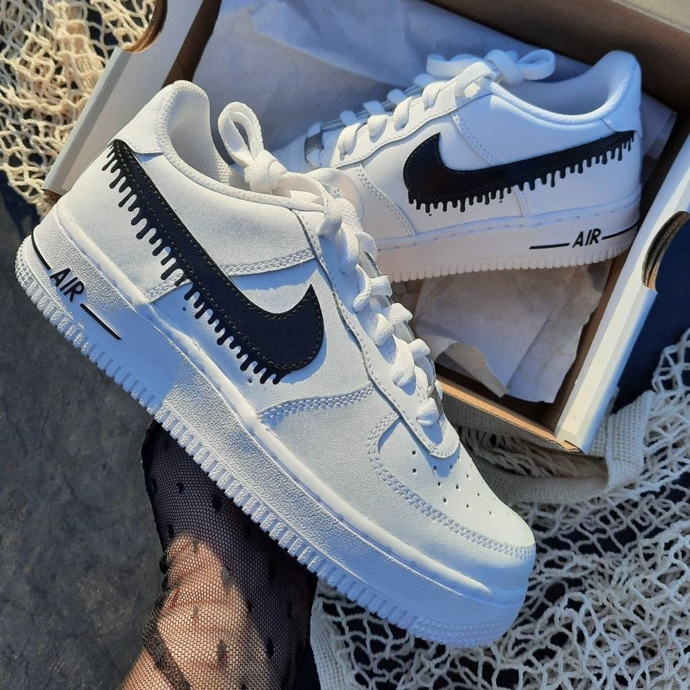 Black Drip Custom Air Force 1