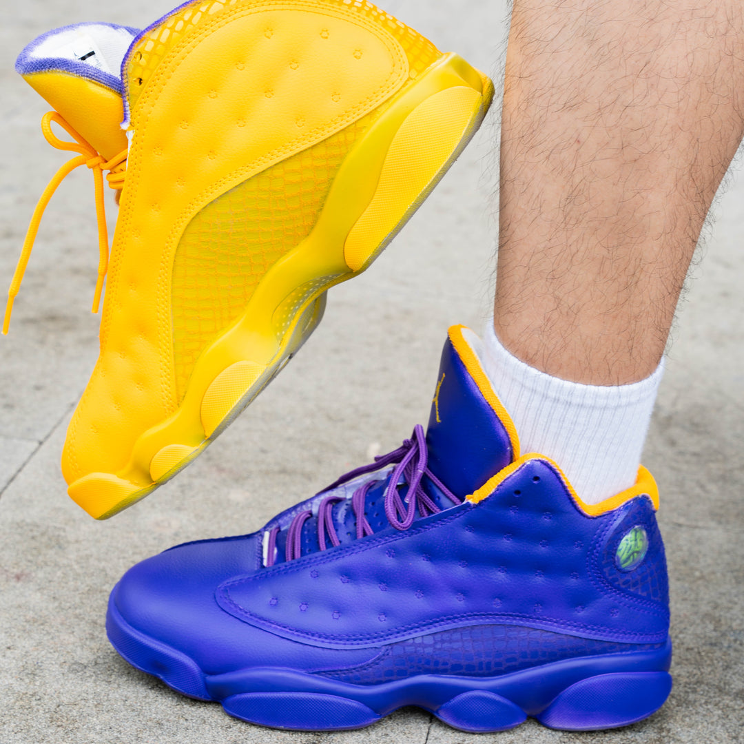 Yellow Purple Mandarin Duck Color Custom Air Jorden 13