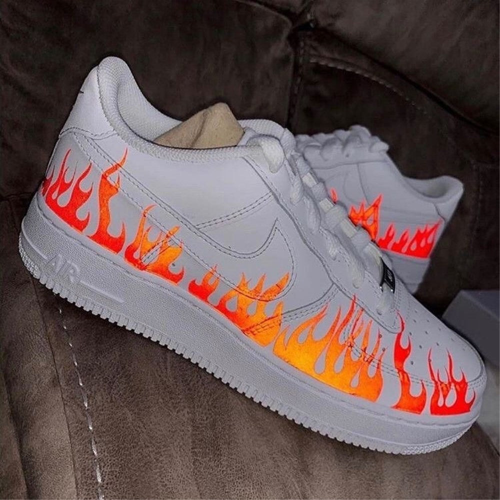 Orange Flame Custom Air Force 1
