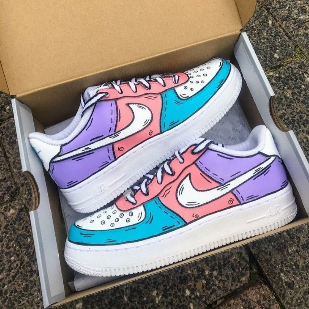 Purple Pink Blue Air Force 1