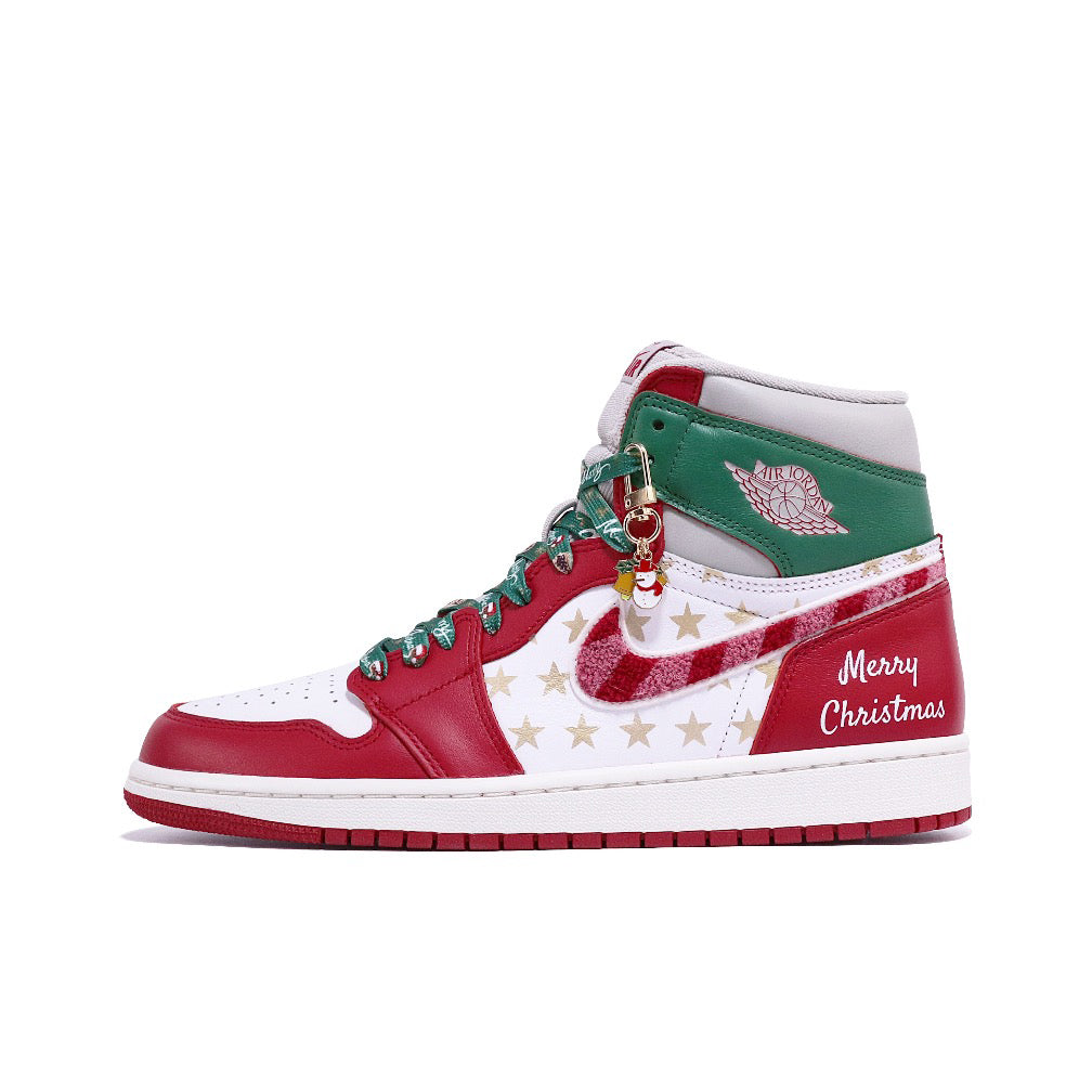 Red Green Christmas Xmas Gift Sneakers Custom Air Force 1