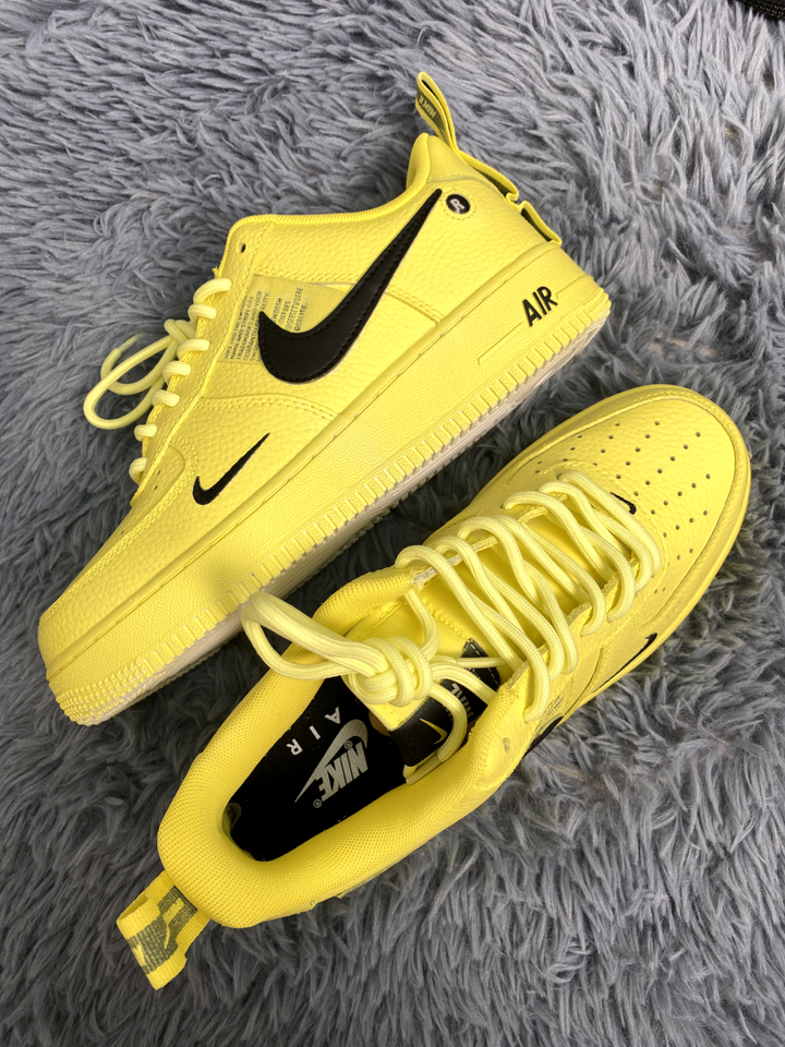 ALL Black Yellow Pink Custom Air Force 1