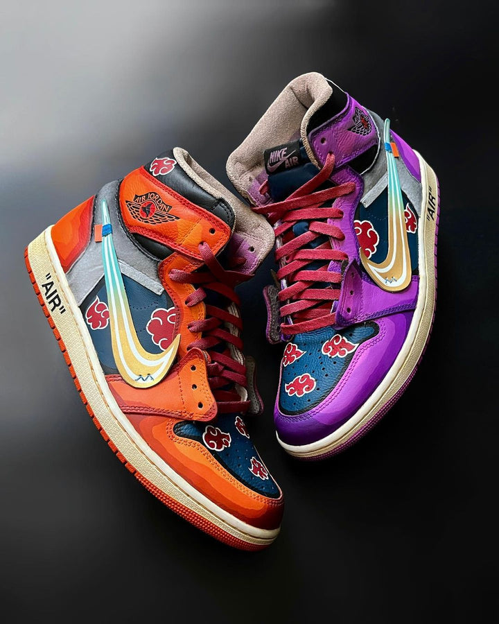 Orange Purple Blue Red Cloud Custom Air Jordan 1