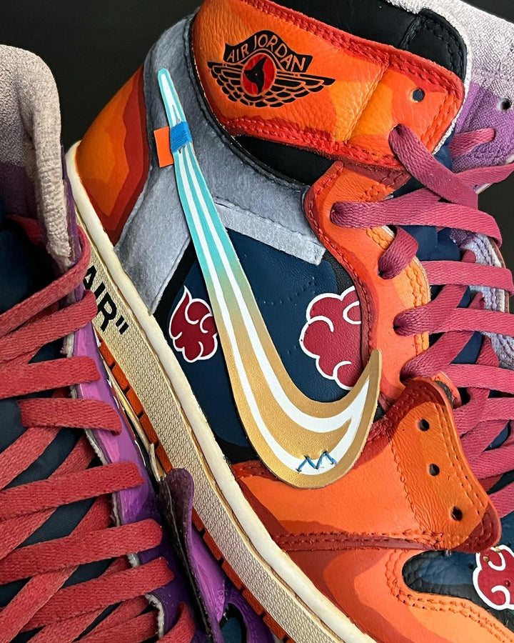 Orange Purple Blue Red Cloud Custom Air Jordan 1