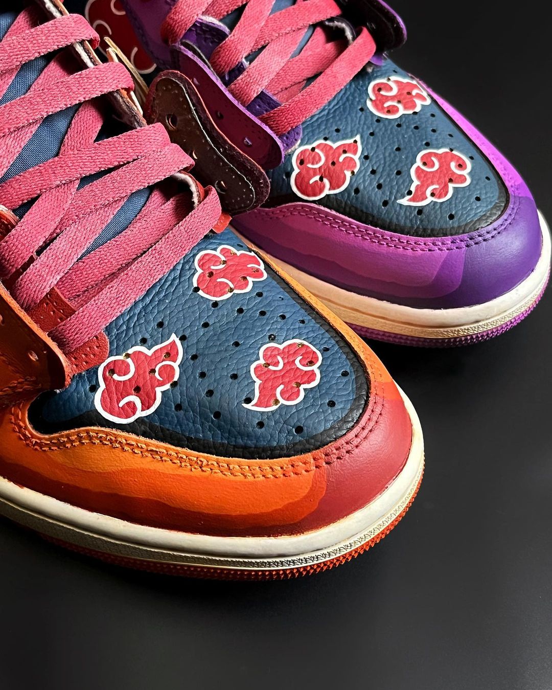 Orange Purple Blue Red Cloud Custom Air Jordan 1