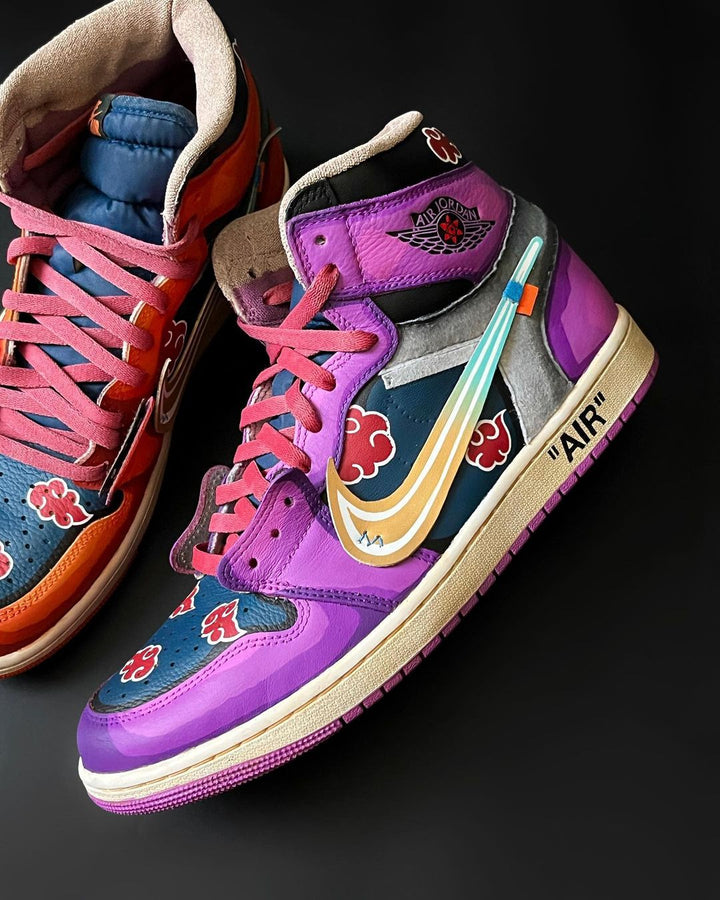 Orange Purple Blue Red Cloud Custom Air Jordan 1