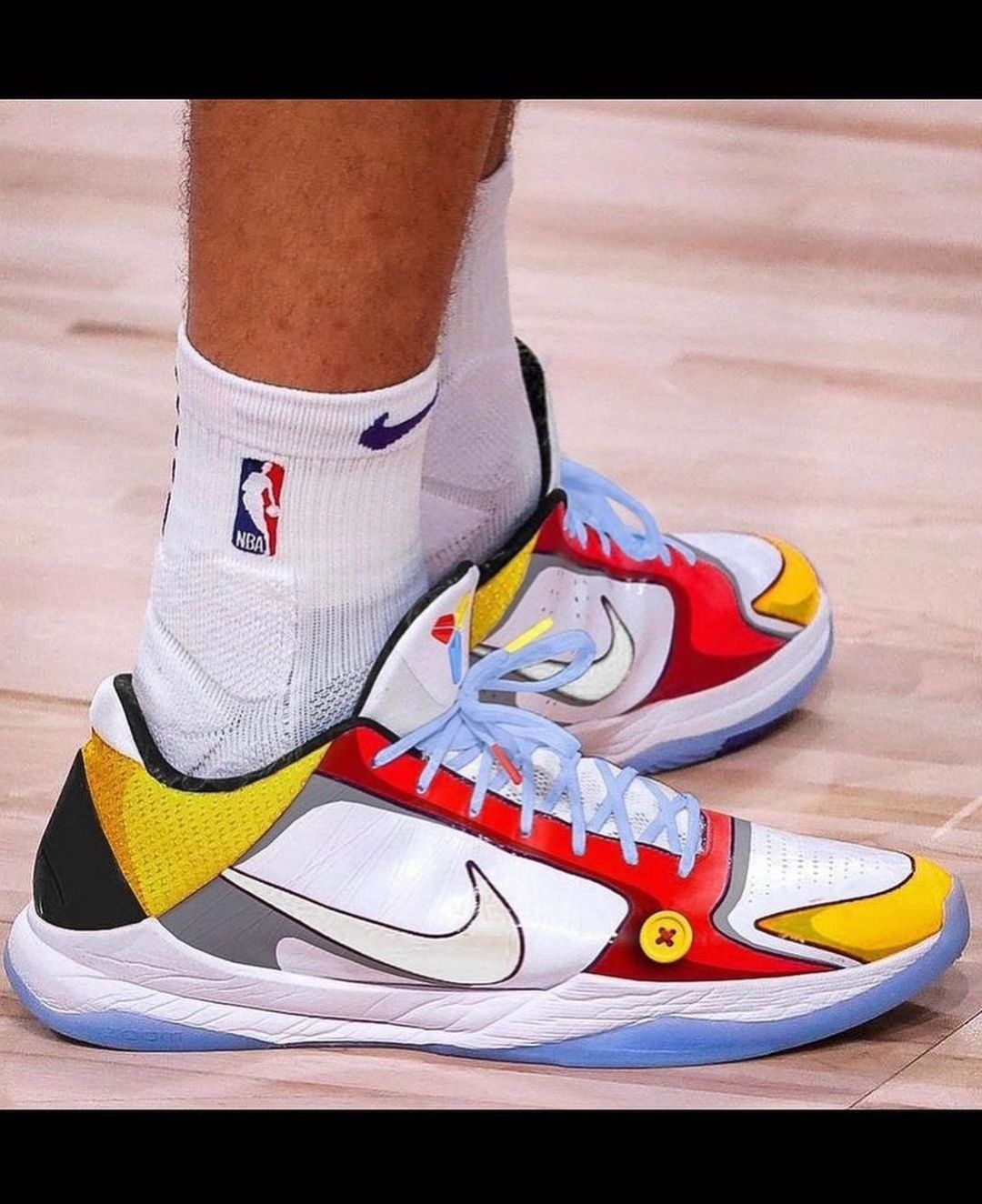 Yellow Red Black Custom Nike Zoom Kobe