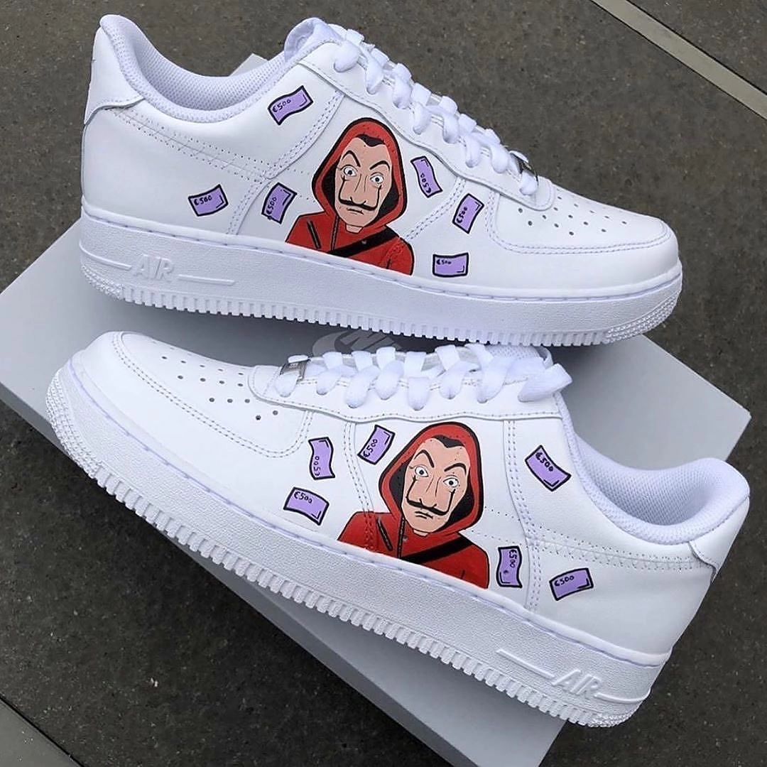 Cartoon Role Red Purple Custom Air Force 1