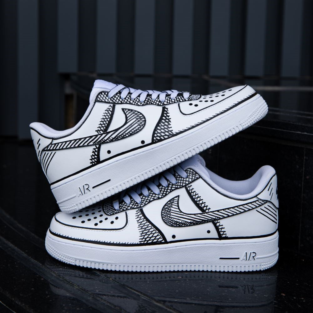 Sketch Lines Custom Air Force 1 XX CUSTOM