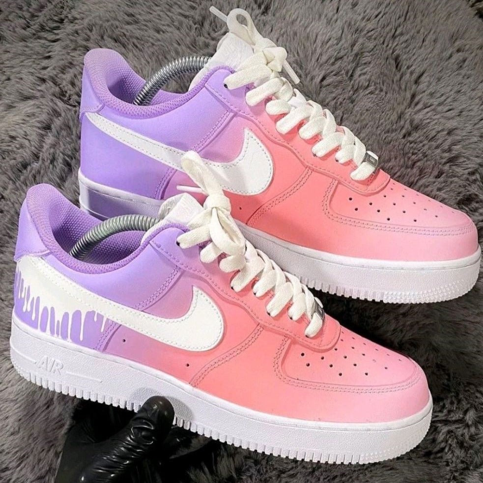 Pink Purple Drip Custom Air Force 1