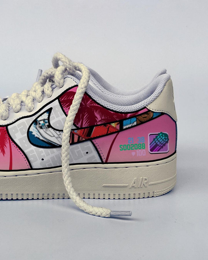 Coconut tree Pink White  Custom Air Force 1