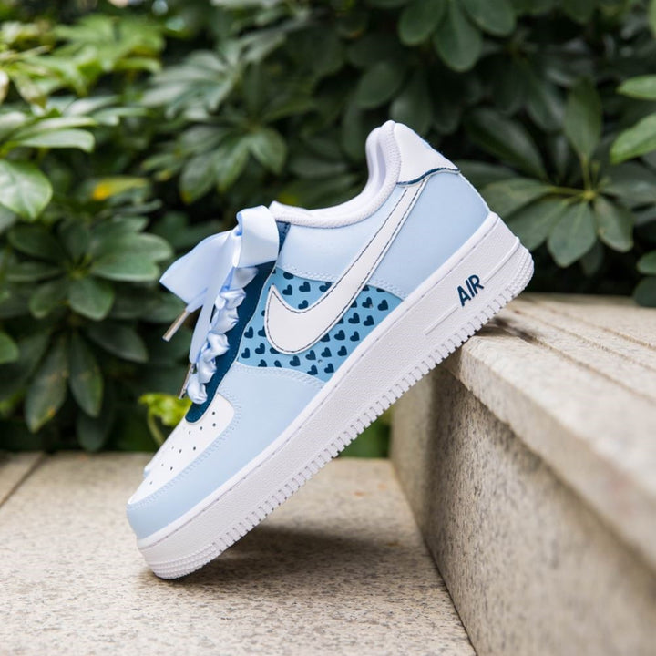 Blue Hearts Custom Air Force 1