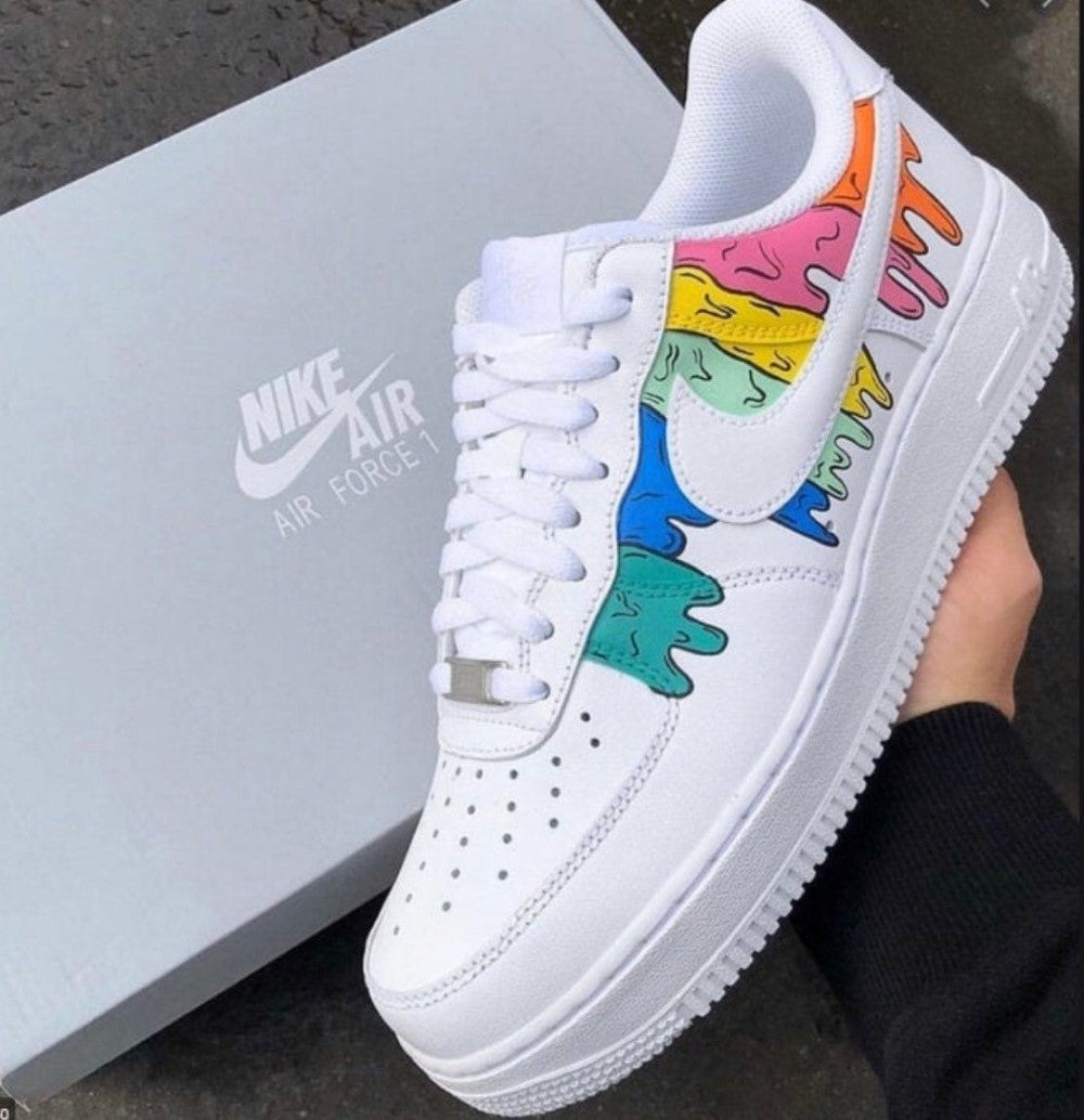 Rainbow Drip Custom Air Force 1
