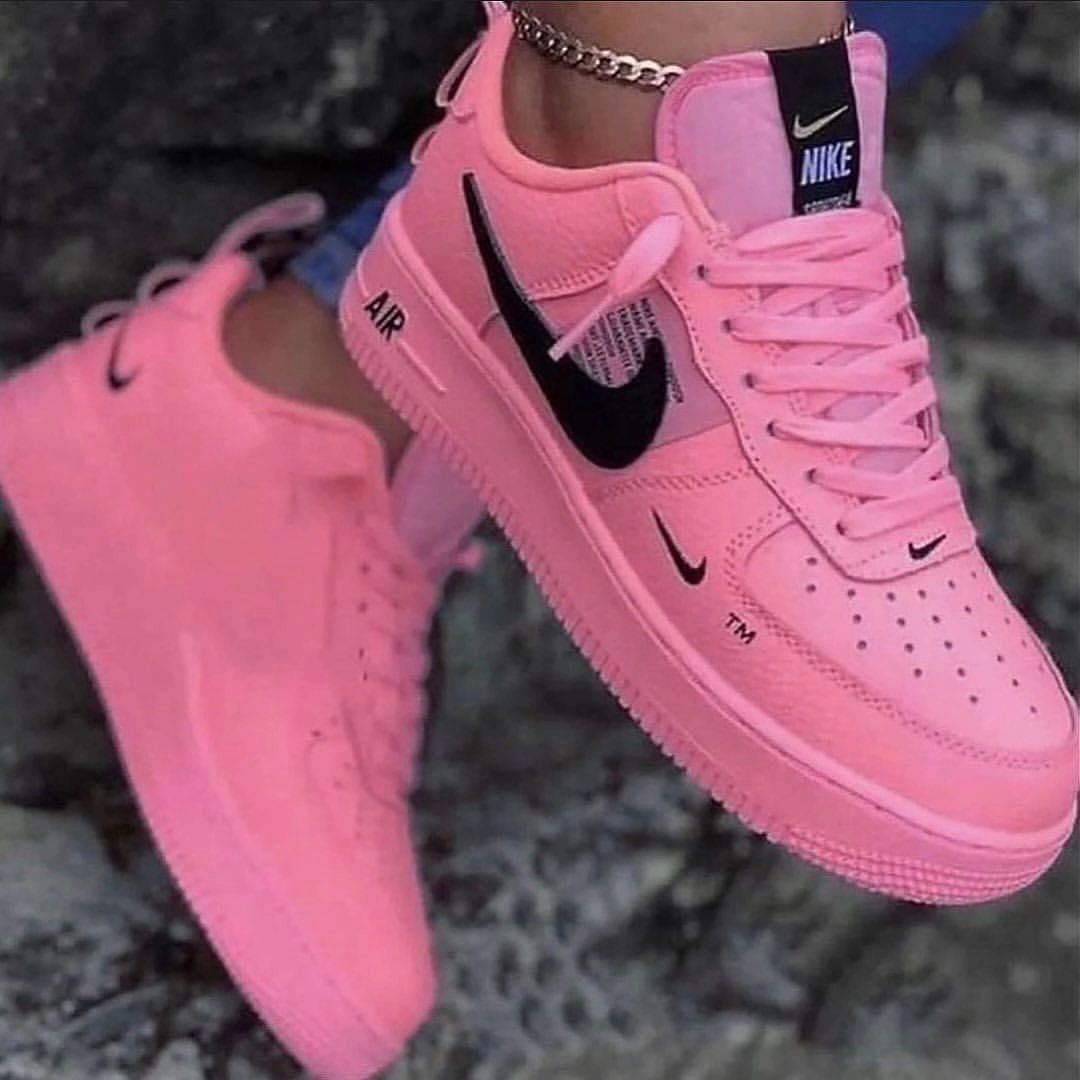 Pink Black Custom Nike Air Force 1