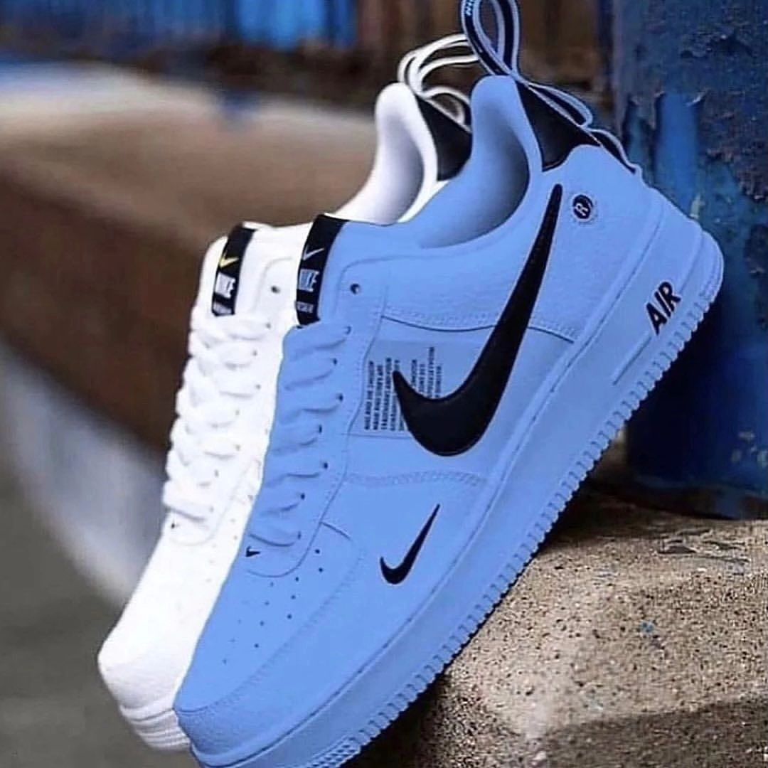 Black Swoosh Font Custom Nike Air Force 1