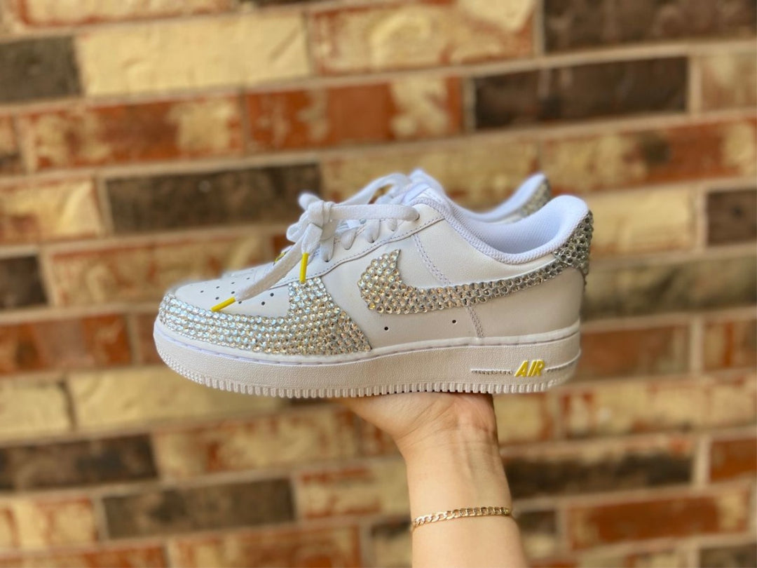 Paste Diamond Silver Yellow Custom Air Force 1