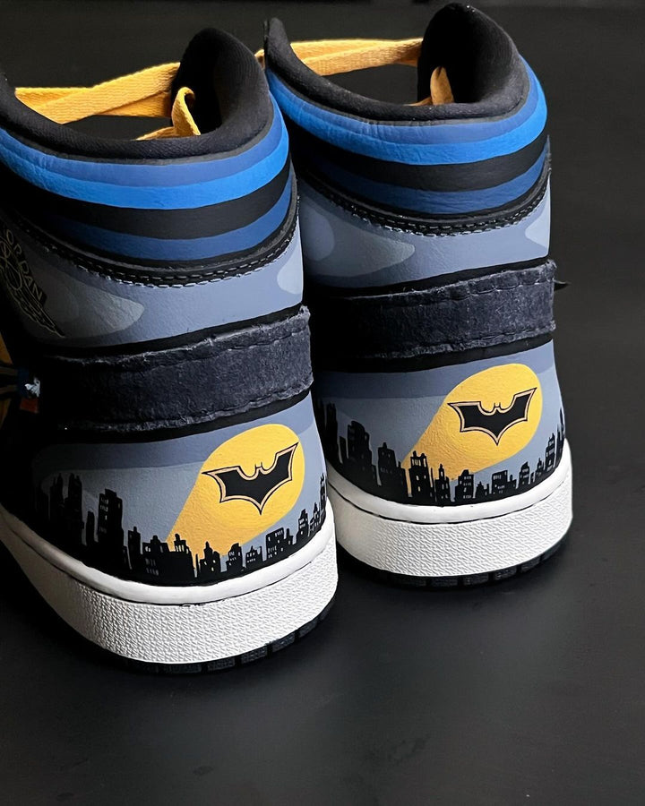 Night Building Gray Black Yellow Custom Air Jordan 1