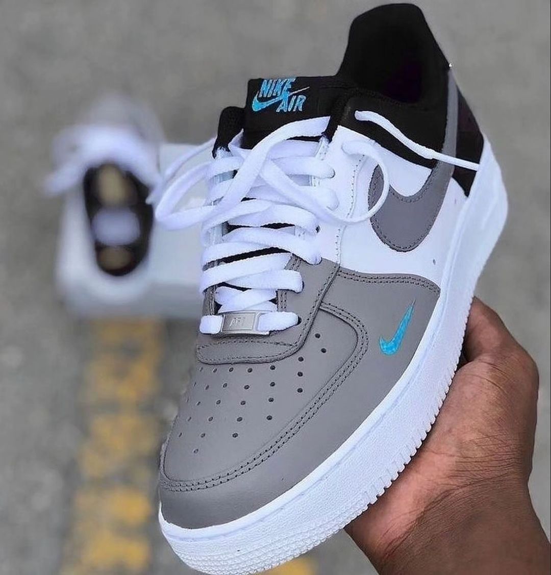 Gray Black White Custom Air Force 1