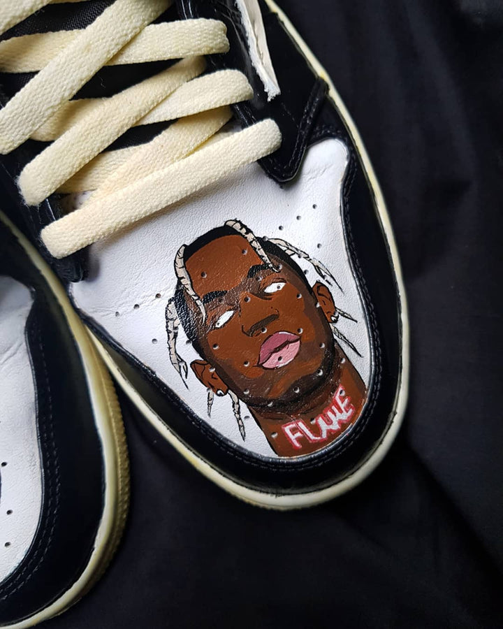 Cartoon Role Black Dark Brown Custom Air Jordan 1