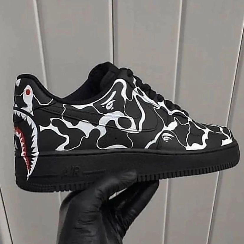 Black White  Custom  Air Force 1