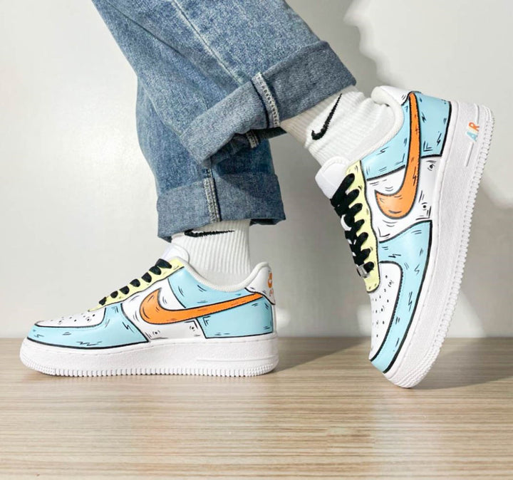 Tricolor Cartoon  Custom Air Force 1