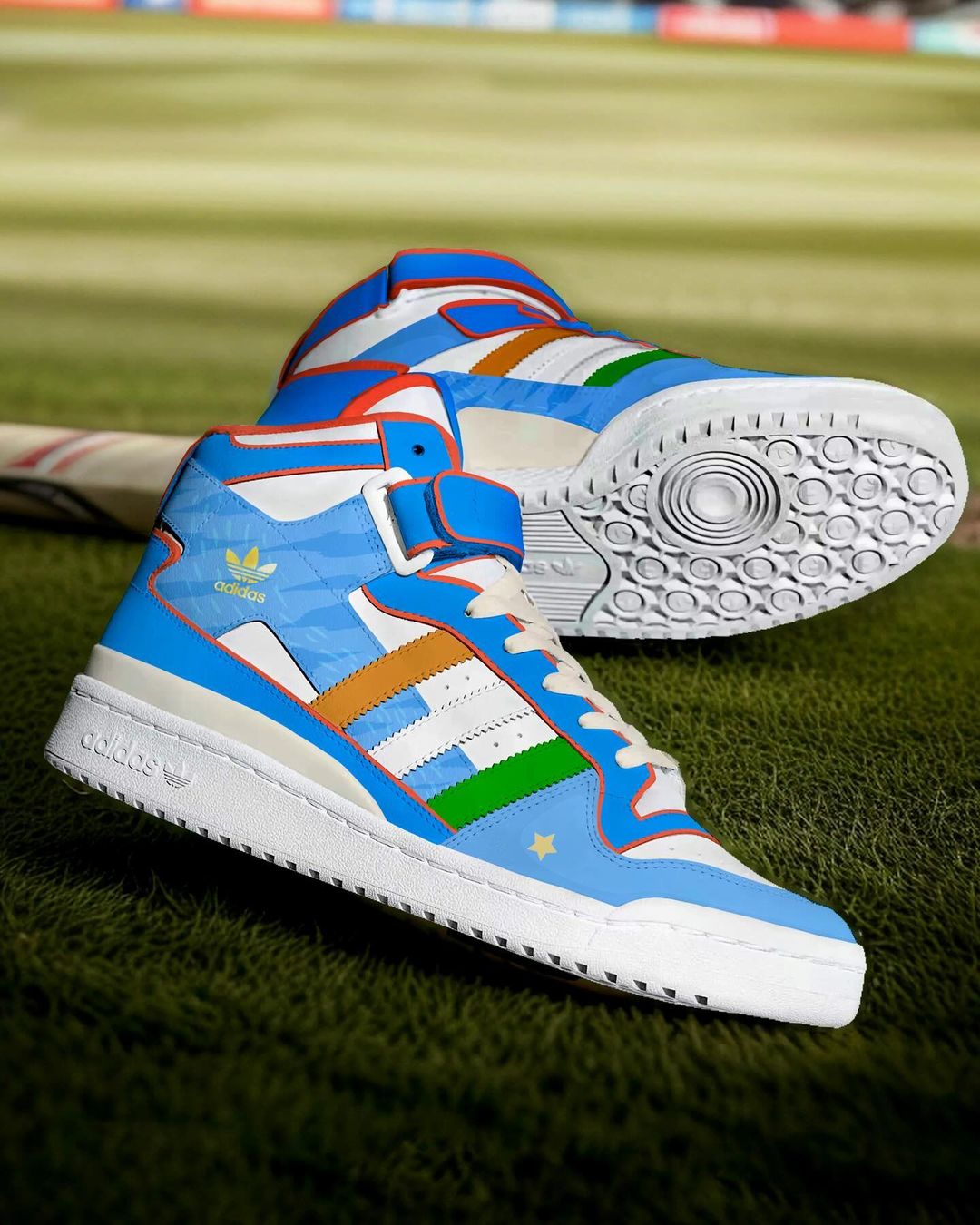 Blue White Green Custom Adidas