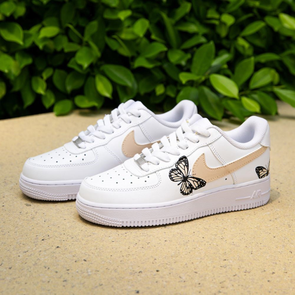 Beige Butterfly Custom Air Force 1
