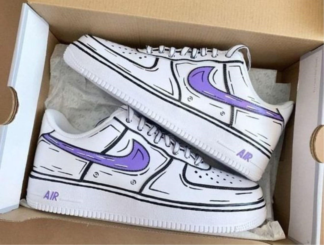 Purple Cartoon Custom Air Force 1