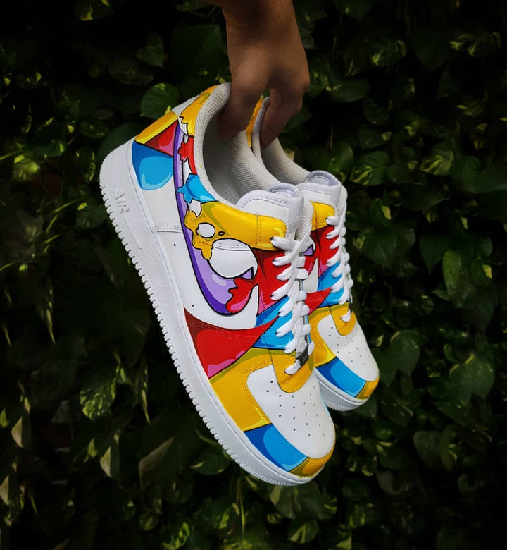 Red Blue White Orange Custom Air Force 1