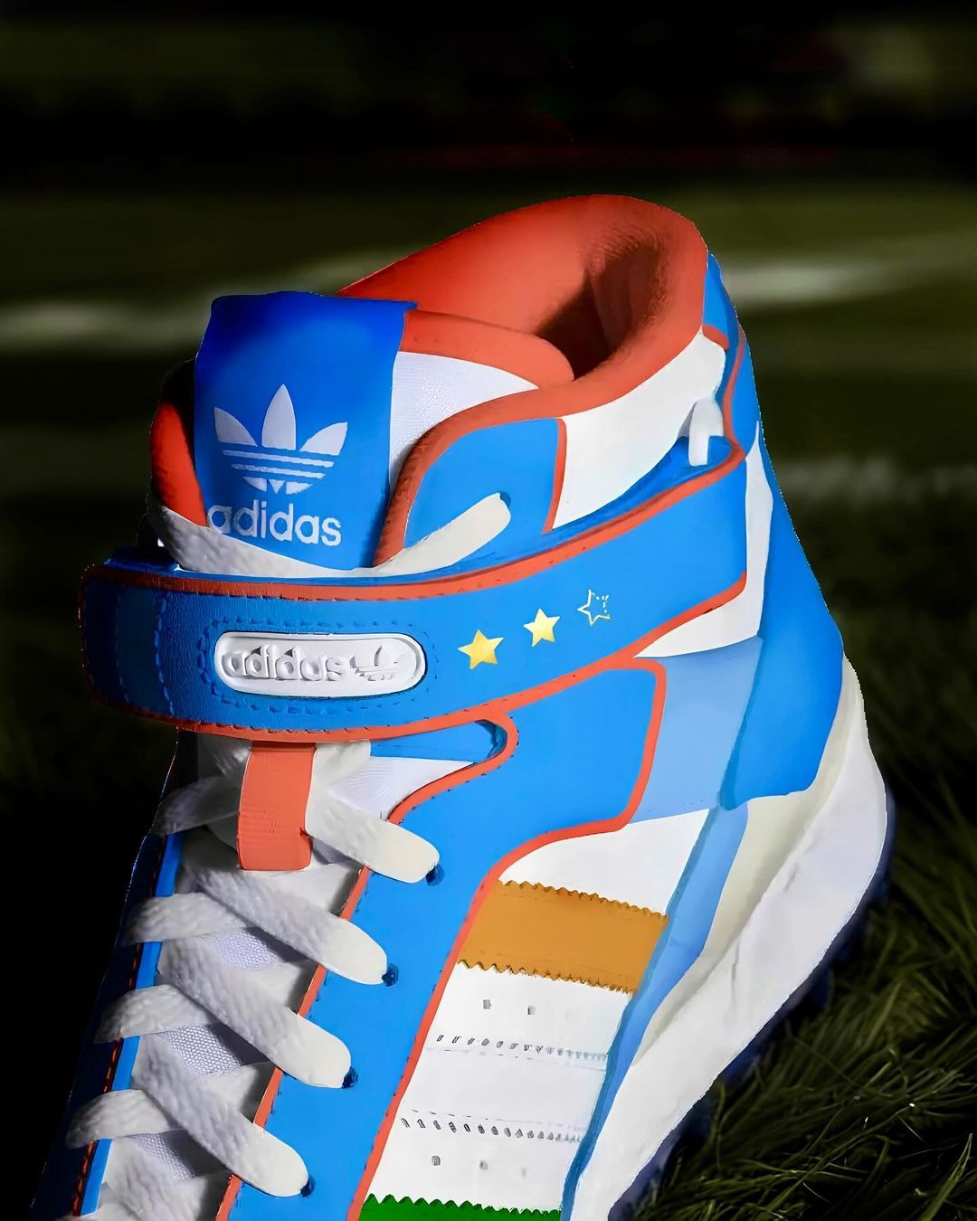Blue White Green Custom Adidas