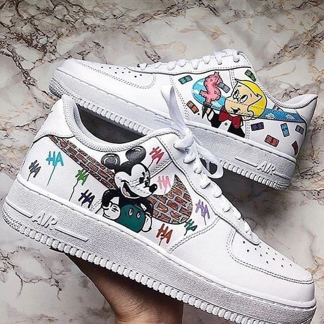 Cartoon Mouse Gray Custom Air Force 1