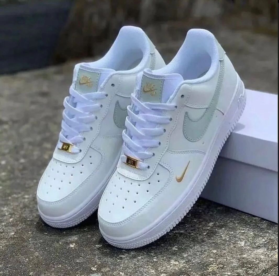 Light Green Swoosh Custom  Air Force 1