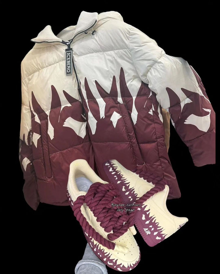 Purple Extra Lace Fire Custom Air Force 1