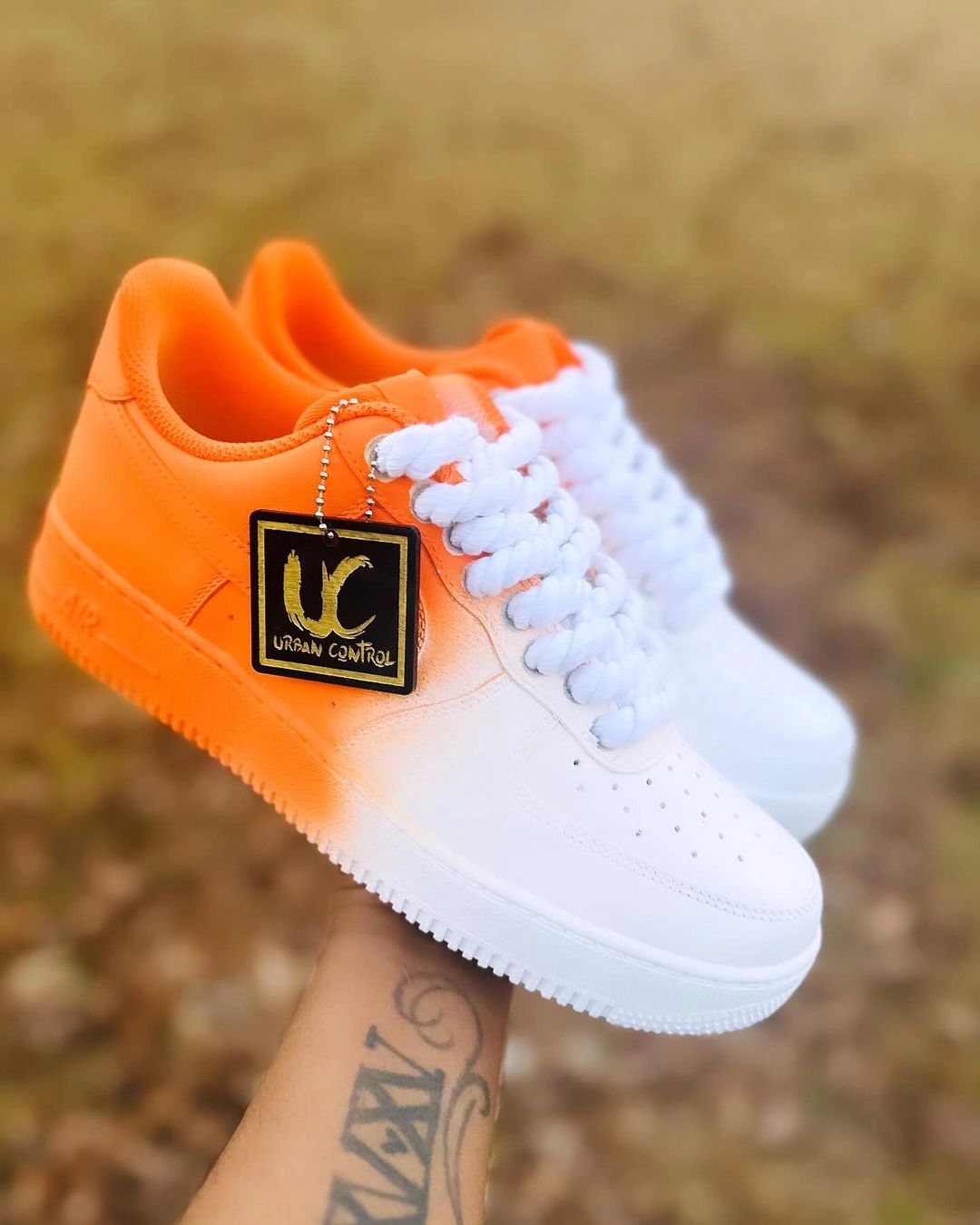 Orange White Gradient Custom Air Force 1