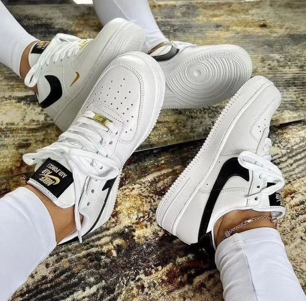 Black Swoosh Custom Air Force 1