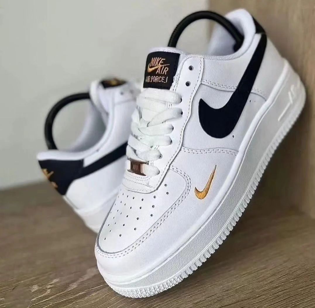 Black Swoosh Custom Air Force 1