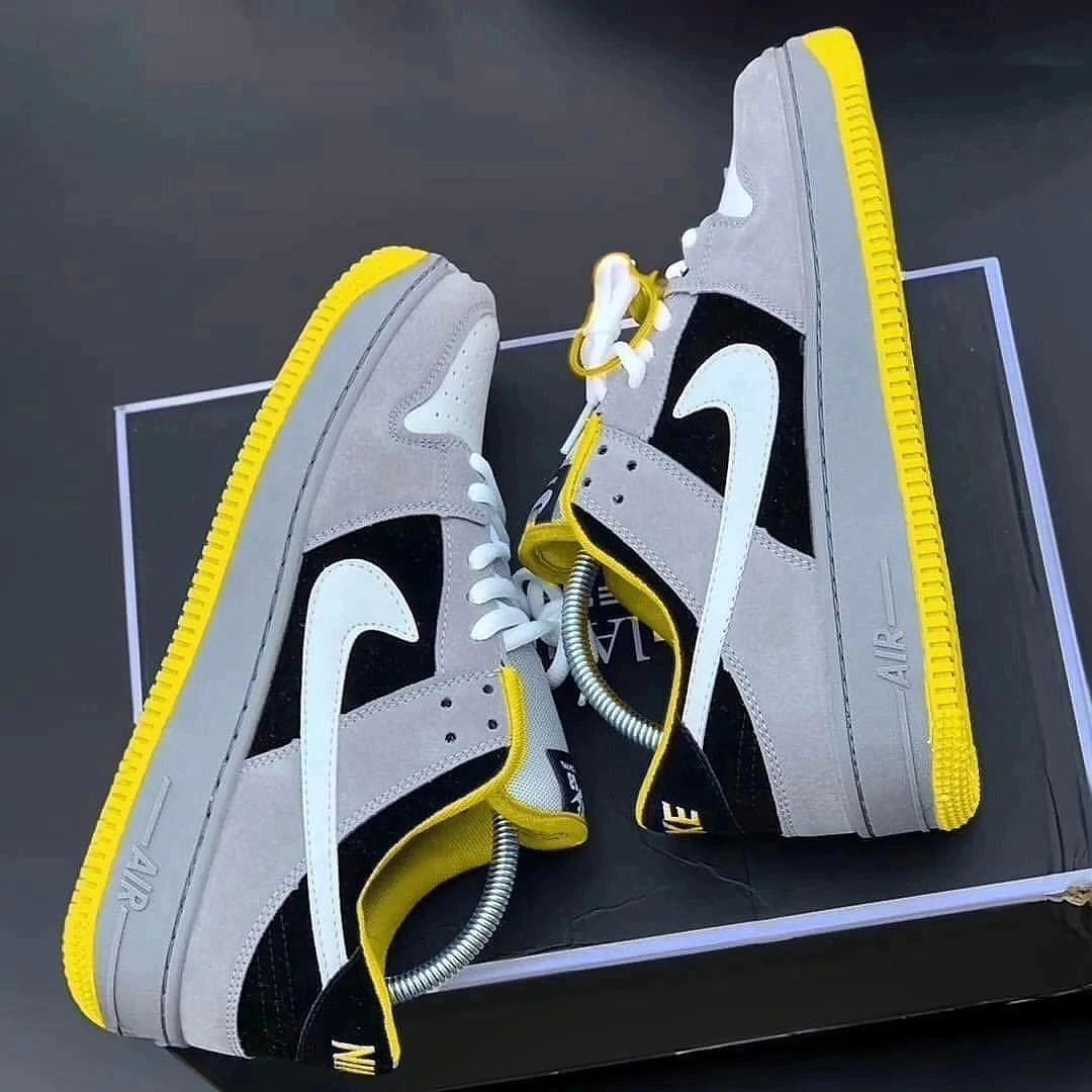 Gray Black Purple Custom Nike Air Force 1